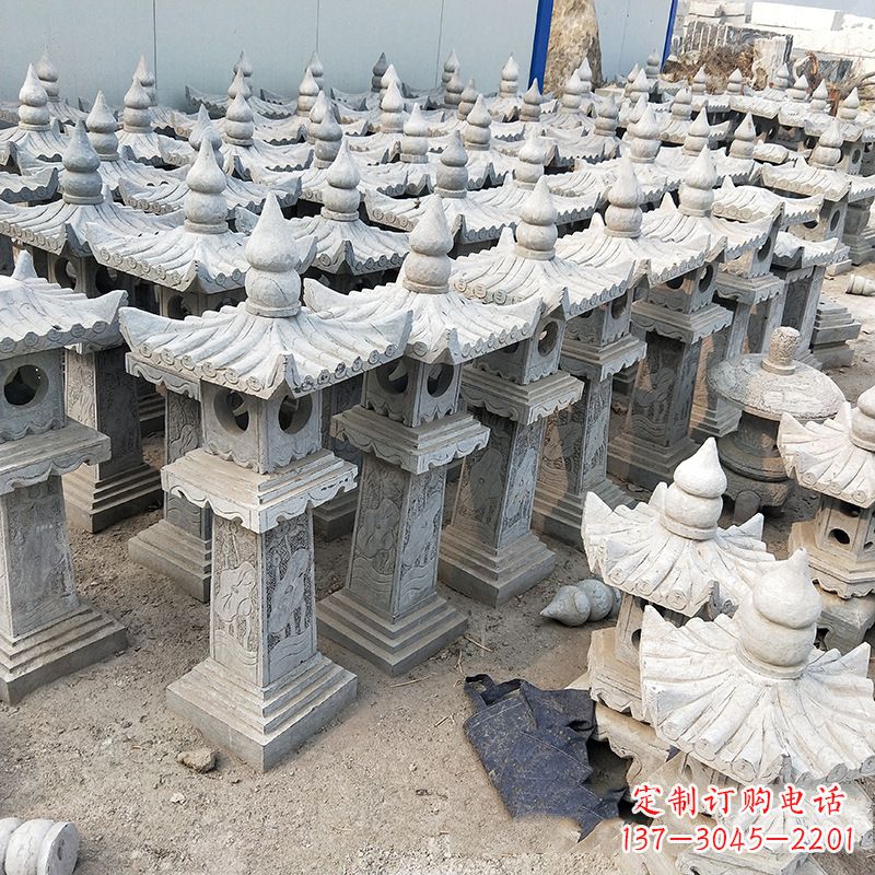 无锡中式青石灯笼雕塑