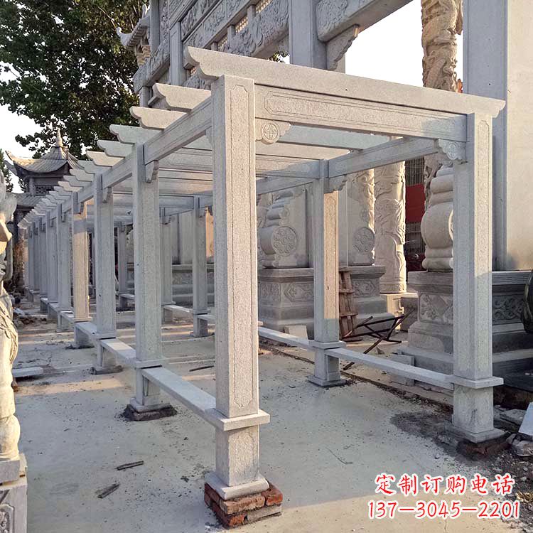 无锡中式石雕花架长廊