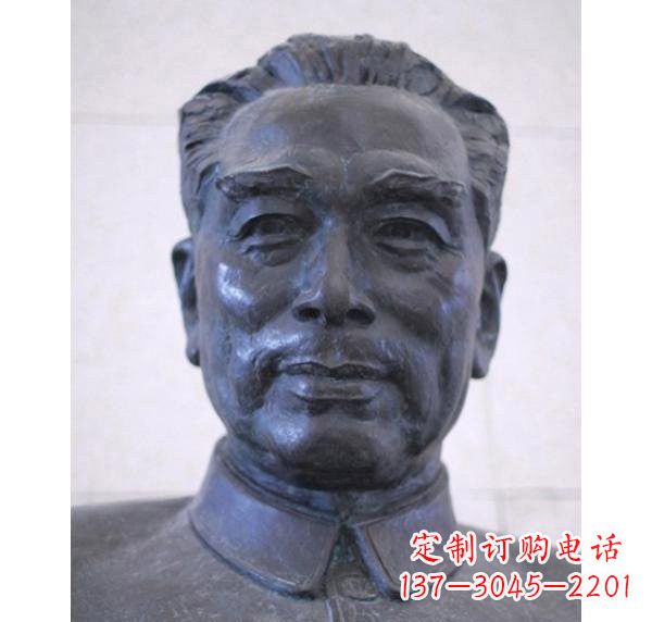 无锡周恩来头像铜雕