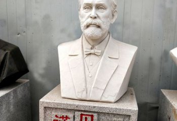 无锡学校校园名人雕塑之诺贝尔汉白玉石雕头像