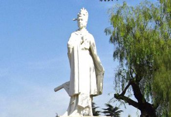 无锡虞姬石雕像-秦末汉初著名美人汉白玉雕塑