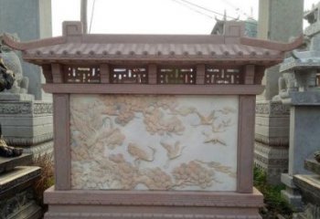 无锡园林景观松鹤石浮雕影壁
