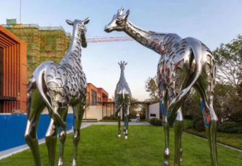 无锡长颈鹿不锈钢雕塑 