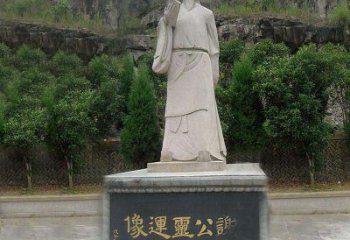 无锡中国历史名人南北朝时期著名诗人谢公灵运大理石石雕像