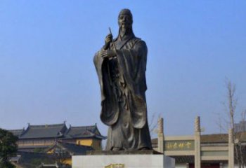 无锡中国历史名人元末明初画家诗人倪瓒铜雕塑像