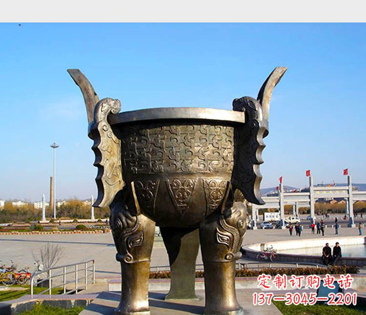 无锡铸铜广场圆形景观香炉