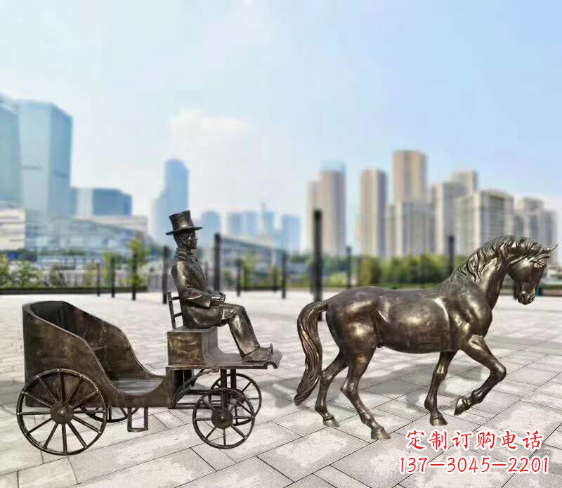 无锡铸铜广场马车雕塑
