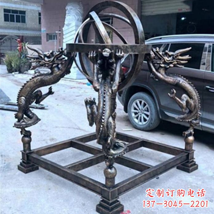 无锡铸铜浑天仪景观雕塑摆件