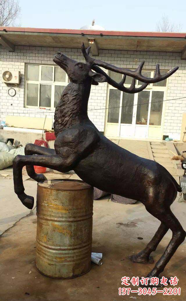 无锡铸铜羚羊公园动物铜雕