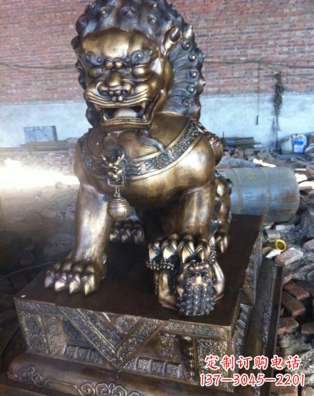 无锡铸铜母子狮子雕塑