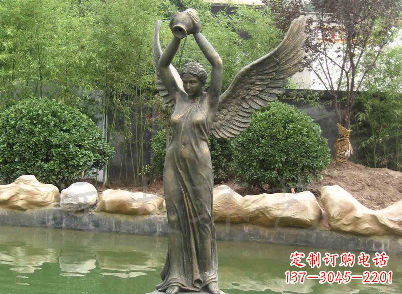 无锡铸铜欧式人物喷泉雕塑
