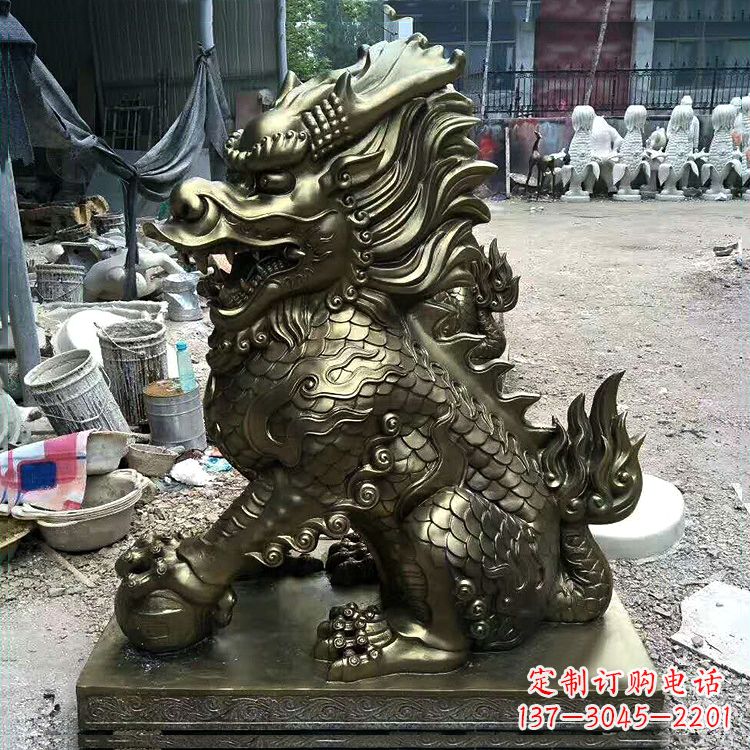 无锡铸铜麒麟雕塑