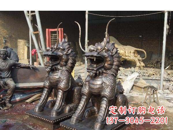 无锡铸铜麒麟雕塑2221