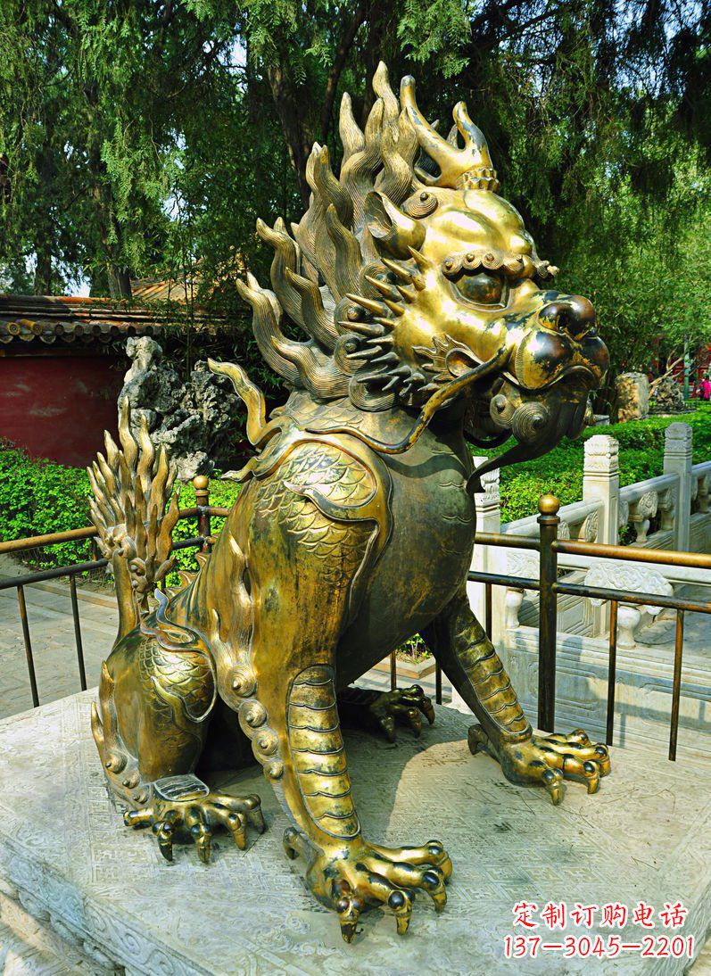 无锡铸铜麒麟神兽铜雕