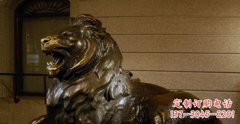 无锡铸铜狮子铜雕 (2)