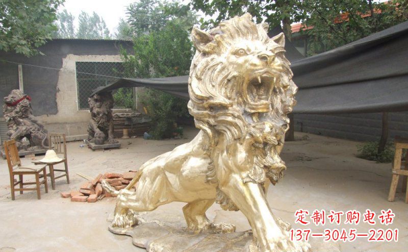 无锡铸铜狮子铜雕 (3)