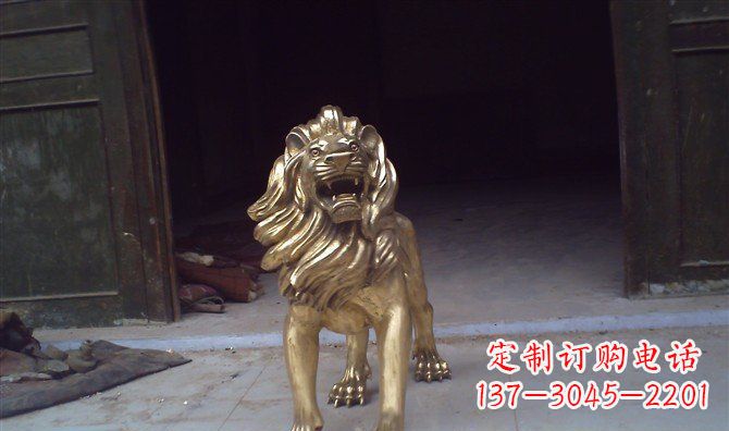 无锡铸铜狮子西洋狮子铜雕