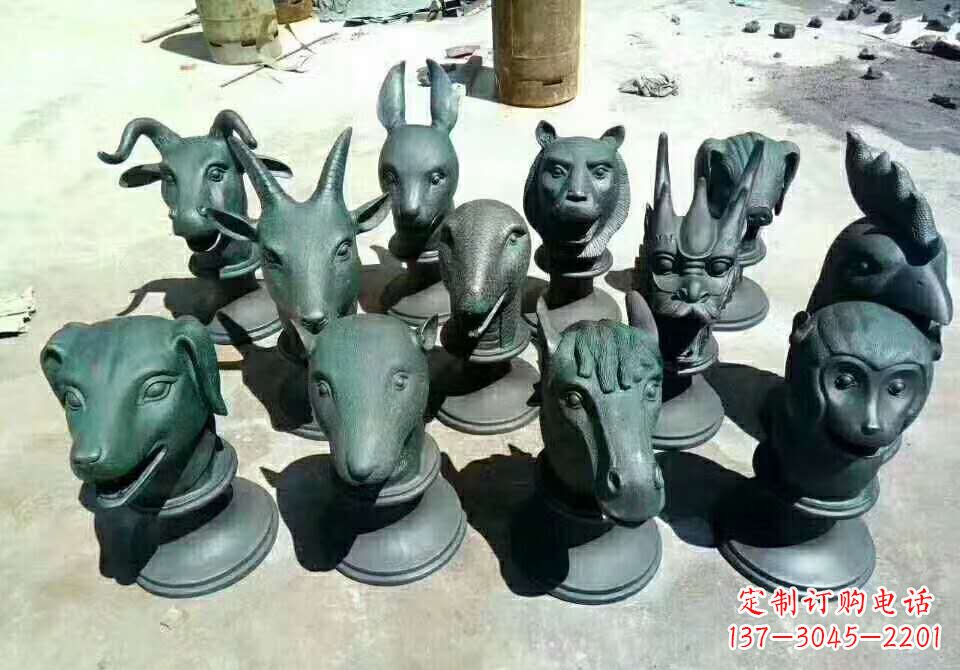 无锡铸铜十二生肖动物雕塑