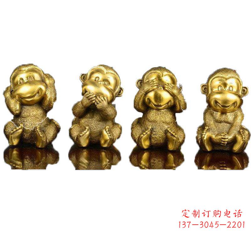 无锡铸铜四不猴子雕塑