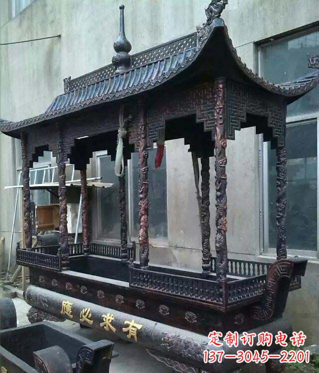 无锡铸铜寺庙香炉铜雕 (2)