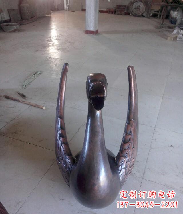 无锡铸铜天鹅公园动物铜雕