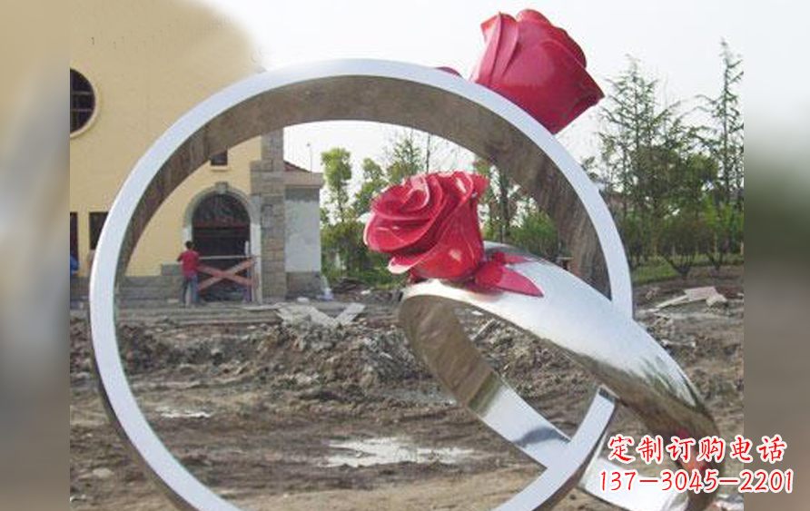 无锡不锈钢戒指景观雕塑