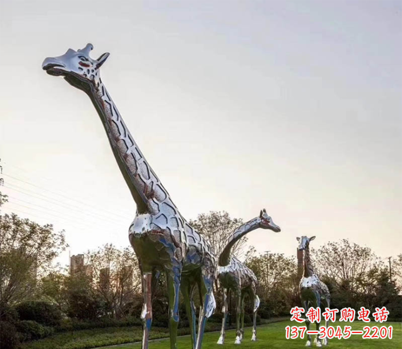 无锡不锈钢长颈鹿雕塑