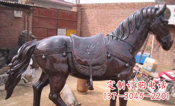 无锡紫铜马公园铜雕