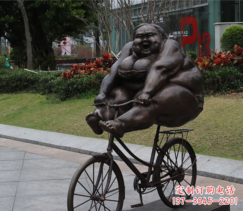 无锡自行车铜雕