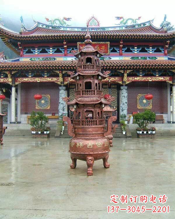 无锡宗教庙宇香炉铜雕