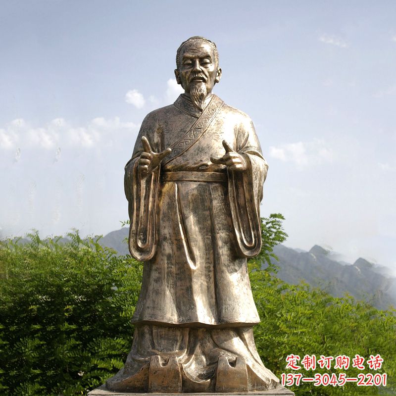 无锡祖冲之纯铜雕像