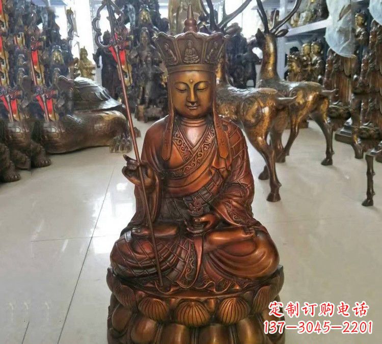 无锡坐式地藏菩萨铜雕