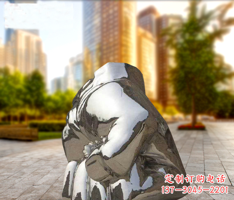 无锡小区不锈钢拳头景观雕塑