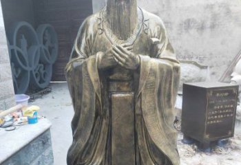 无锡铸铜古代名人孔子雕塑