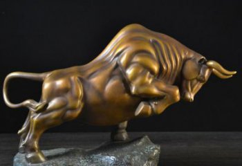 无锡铸铜开拓牛企业精神文化雕塑 摆件